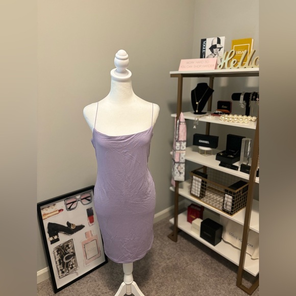 NAKED WARDROBE Get in Line Sleeveless BodyCon Mini Dress Purple Women’s 2X - Picture 5 of 8